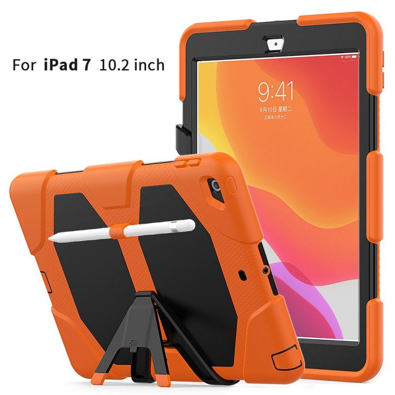 Hoesje iPad 10.2" (2019) (2020) Rood Zwart Super Resistent Afneembaar