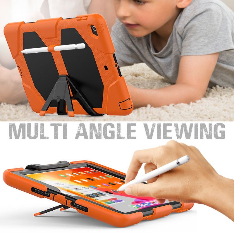 Hoesje iPad 10.2" (2019) (2020) Rood Zwart Super Resistent Afneembaar