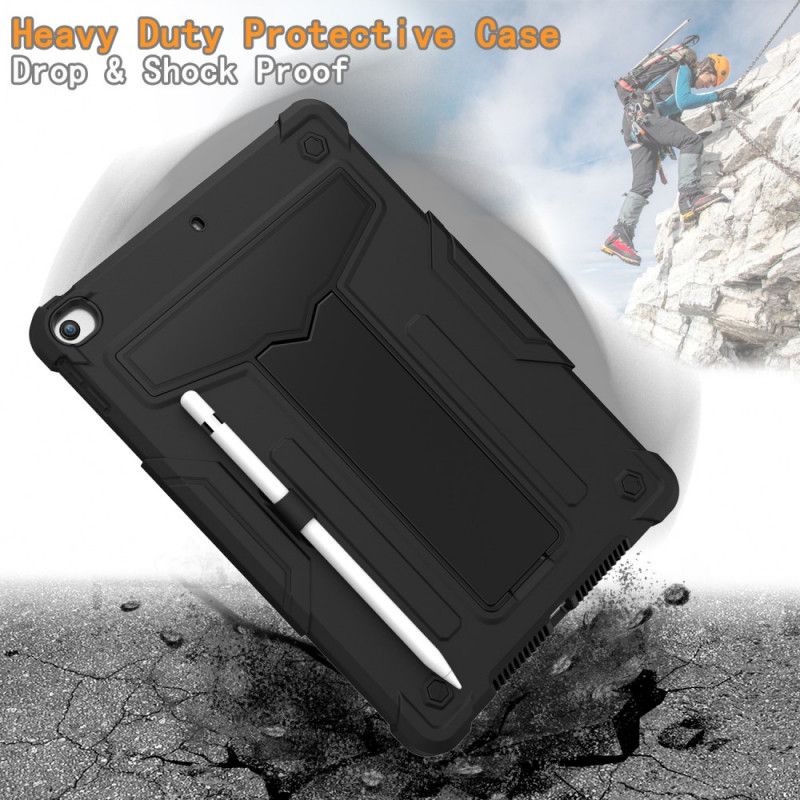 Hoesje voor iPad 10.2" (2019) (2020) Grijs Zwart Resistente Opvouwbare Steun