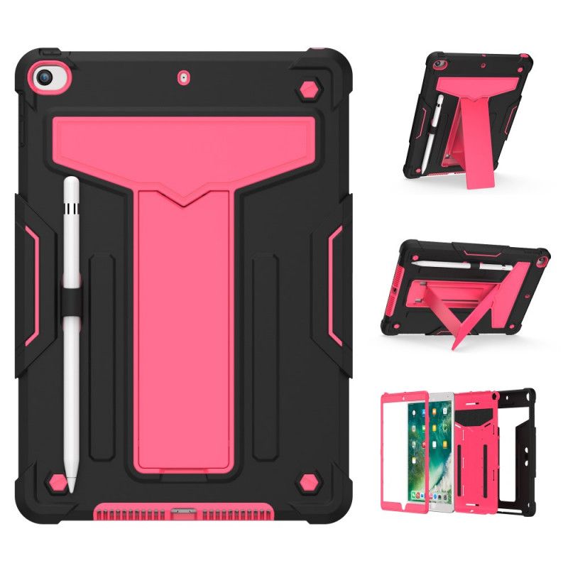 Hoesje voor iPad 10.2" (2019) (2020) Grijs Zwart Resistente Opvouwbare Steun