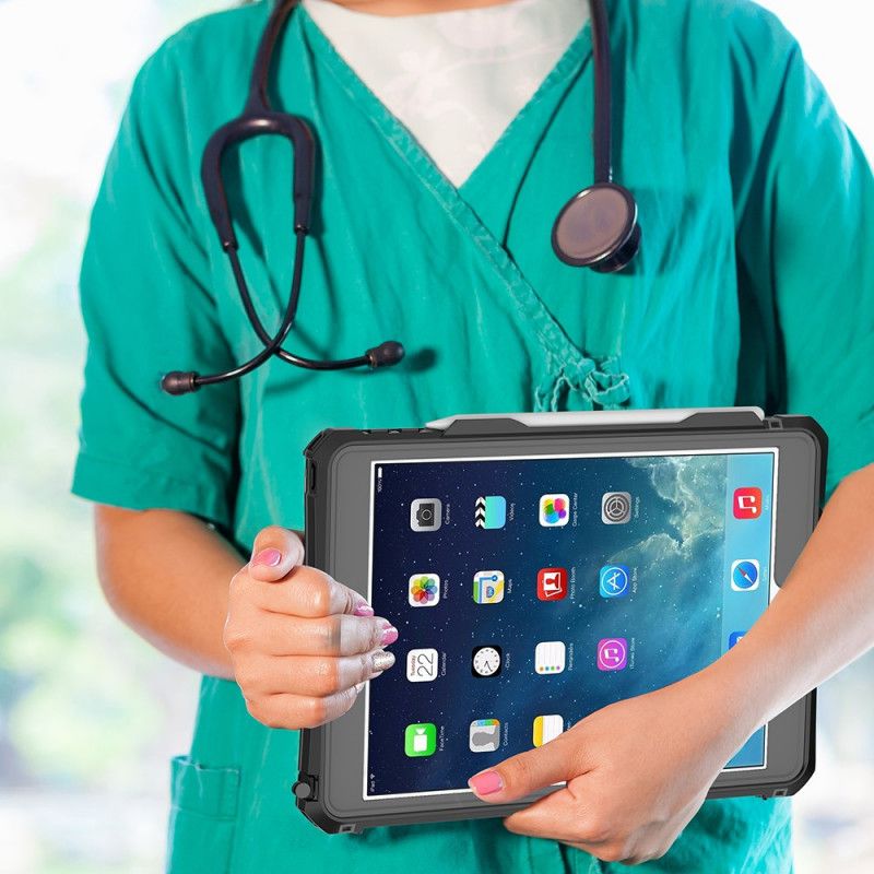 Hoesje voor iPad 10.2" (2019) (2020) Transparant Zwart Waterdicht