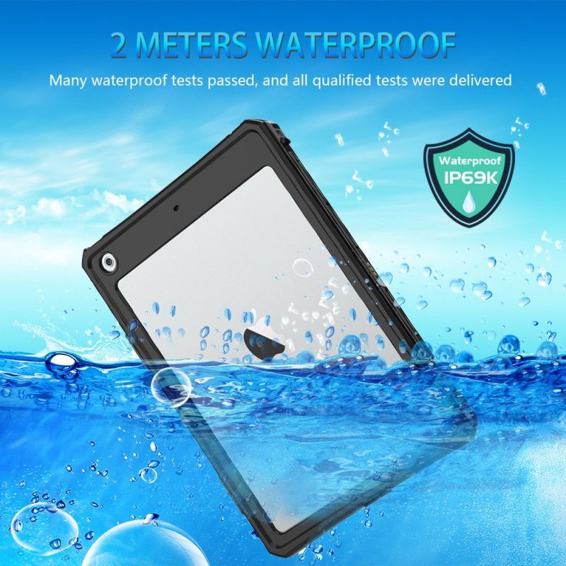 Hoesje voor iPad 10.2" (2019) (2020) Transparant Zwart Waterdicht