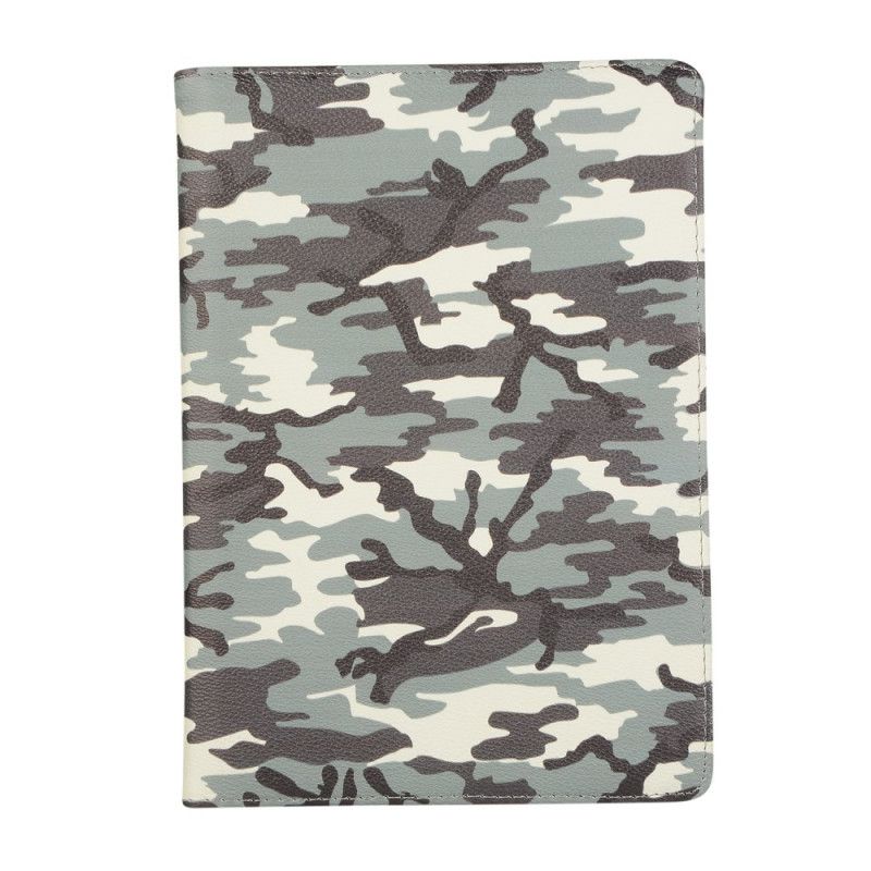 Leren Hoesje iPad 10.2" (2019) (2020) Bruin Groen Telefoonhoesje 360 ° Draaibare Camouflage