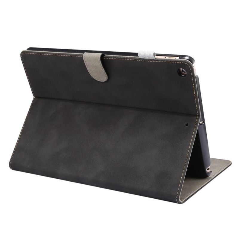 Leren Hoesje iPad 10.2" (2019) (2020) Donkerbruin Zwart Telefoonhoesje Imitatieleer Enkay