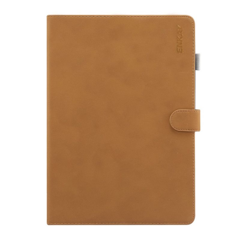 Leren Hoesje iPad 10.2" (2019) (2020) Donkerbruin Zwart Telefoonhoesje Imitatieleer Enkay