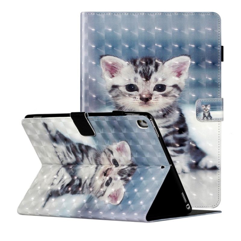 Leren Hoesje iPad 10.2" (2019) (2020) Lichtvlek Kitten
