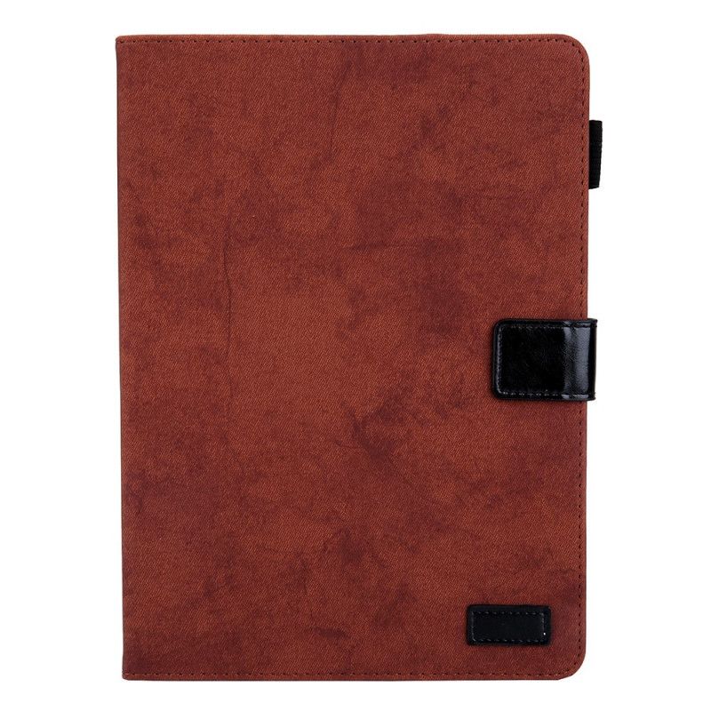 Leren Hoesje iPad 10.2" (2019) (2020) Magenta Grijs Telefoonhoesje Kunstleer Marmeren Stijl