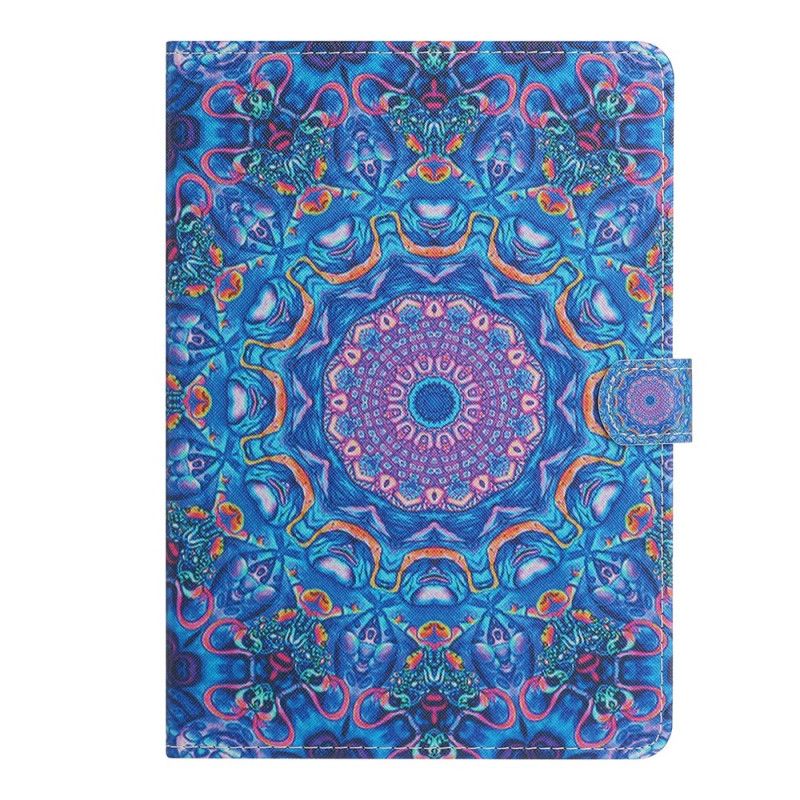 Leren Hoesje iPad 10.2" (2019) (2020) Magenta Zwart Mandala-Kunstserie