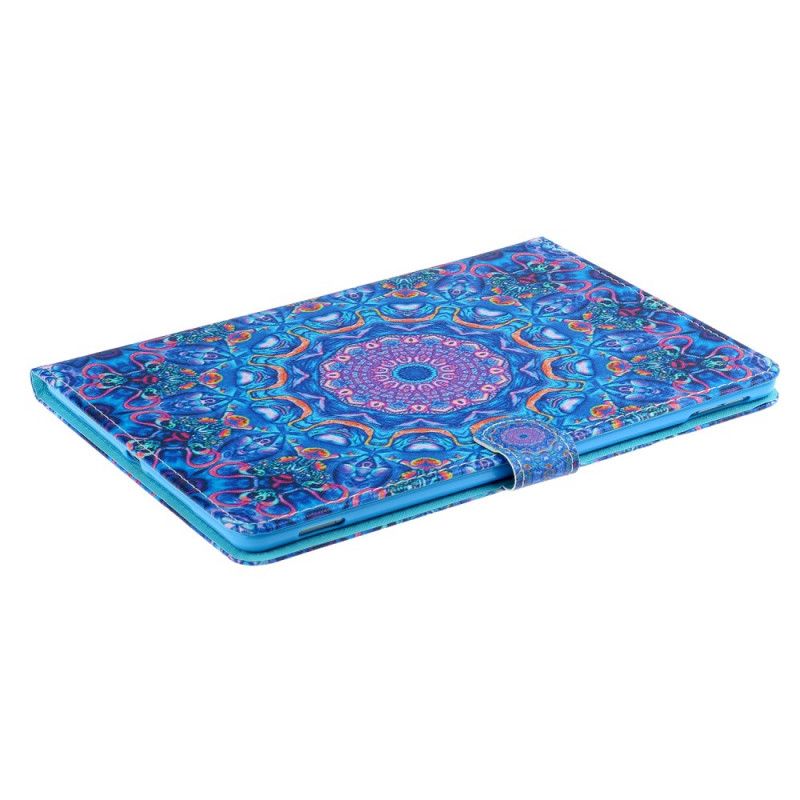 Leren Hoesje iPad 10.2" (2019) (2020) Magenta Zwart Mandala-Kunstserie