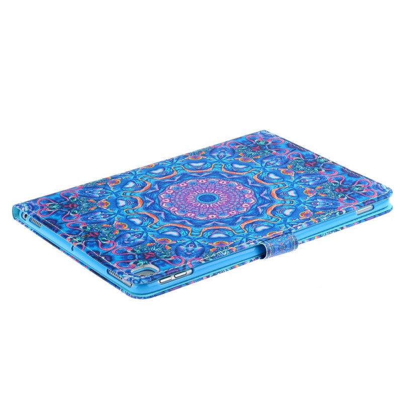 Leren Hoesje iPad 10.2" (2019) (2020) Magenta Zwart Mandala-Kunstserie