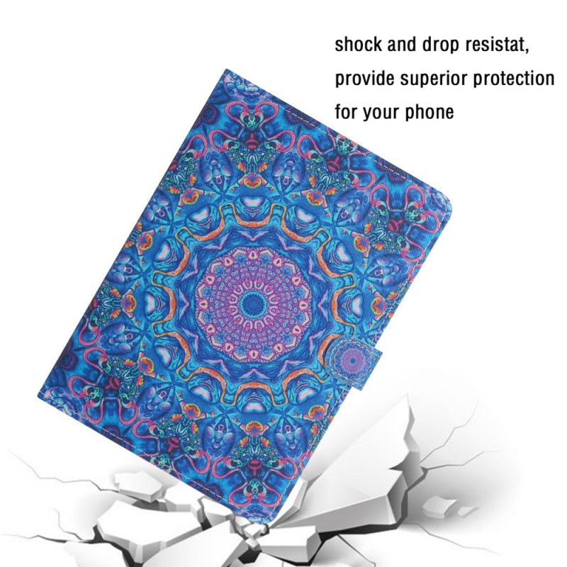 Leren Hoesje iPad 10.2" (2019) (2020) Magenta Zwart Mandala-Kunstserie