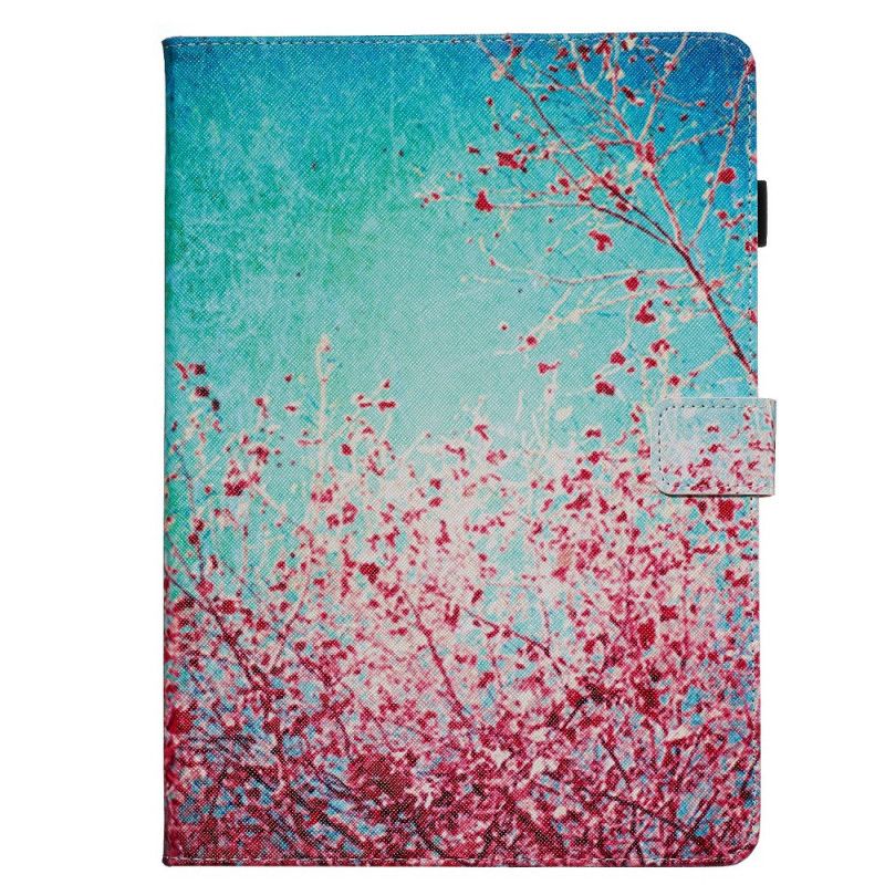 Leren Hoesje iPad 10.2" (2019) (2020) Rode Takken
