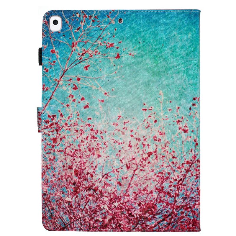 Leren Hoesje iPad 10.2" (2019) (2020) Rode Takken