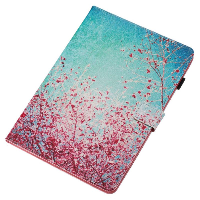 Leren Hoesje iPad 10.2" (2019) (2020) Rode Takken