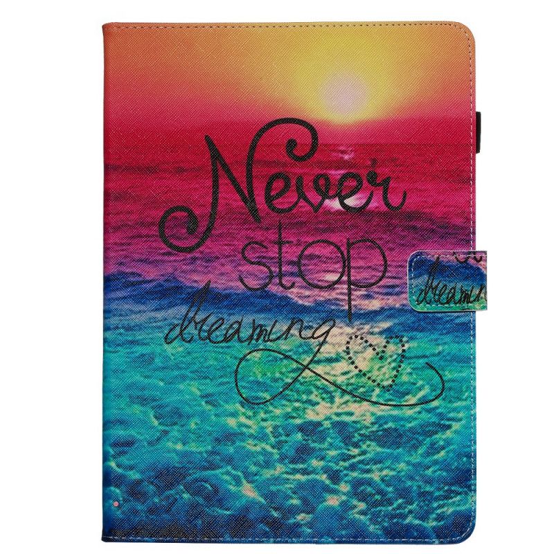Leren Hoesje iPad 10.2" (2019) (2020) Stop Nooit Met Dromen