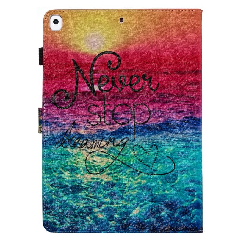 Leren Hoesje iPad 10.2" (2019) (2020) Stop Nooit Met Dromen