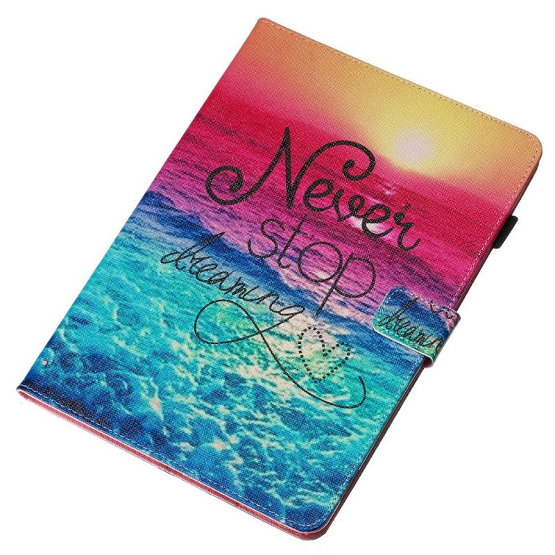 Leren Hoesje iPad 10.2" (2019) (2020) Stop Nooit Met Dromen