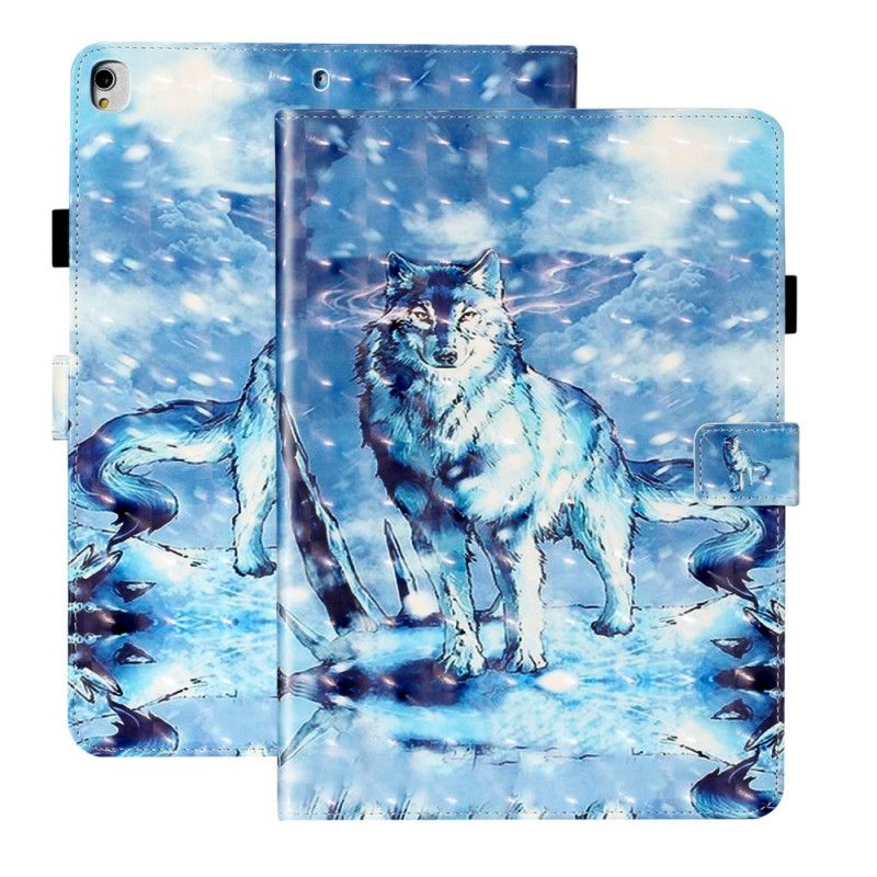 Leren Hoesje iPad 10.2" (2019) (2020) Telefoonhoesje Lichte Vlek Wolven