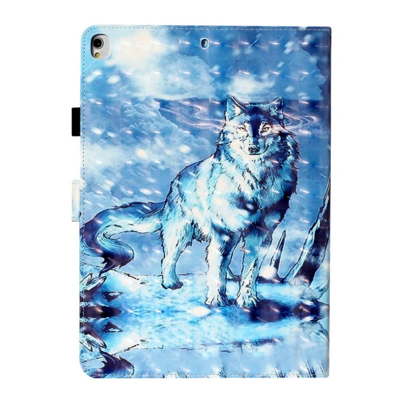 Leren Hoesje iPad 10.2" (2019) (2020) Telefoonhoesje Lichte Vlek Wolven
