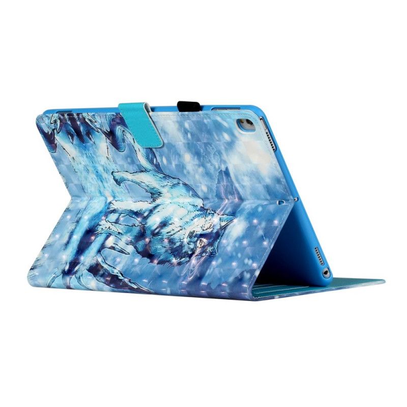 Leren Hoesje iPad 10.2" (2019) (2020) Telefoonhoesje Lichte Vlek Wolven