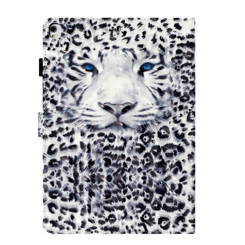 Leren Hoesje iPad 10.2" (2019) (2020) Wit Zwart Luipaard Lichtvlek