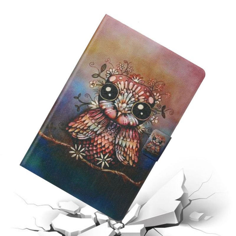 Leren Hoesje voor iPad 10.2" (2019) (2020) Artistieke Uil