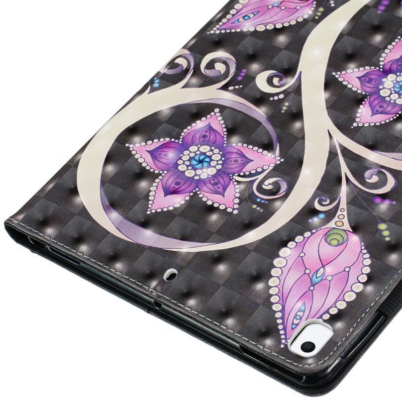 Leren Hoesje voor iPad 10.2" (2019) (2020) Bloemen