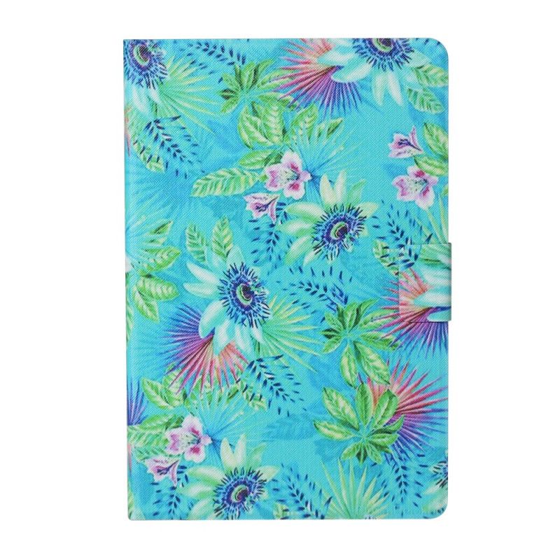 Leren Hoesje voor iPad 10.2" (2019) (2020) Bloemen En Bladeren