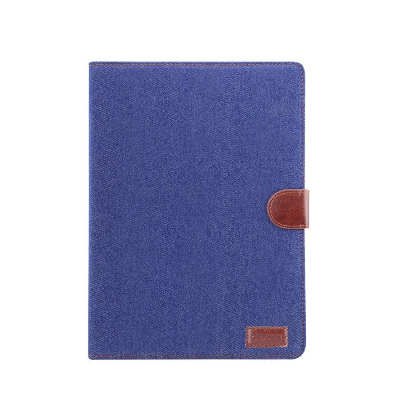 Leren Hoesje voor iPad 10.2" (2019) (2020) Donkerblauw Zwart Tweekleurige Jeans
