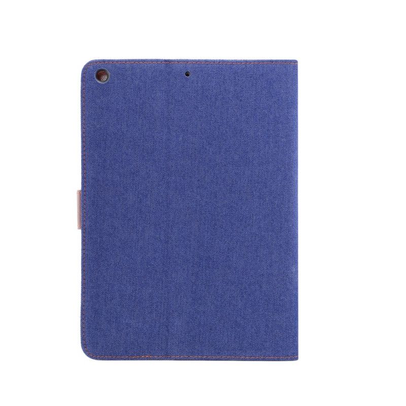 Leren Hoesje voor iPad 10.2" (2019) (2020) Donkerblauw Zwart Tweekleurige Jeans