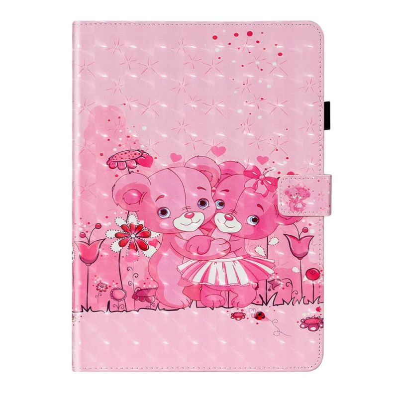 Leren Hoesje voor iPad 10.2" (2019) (2020) Lichtvlek Welpen