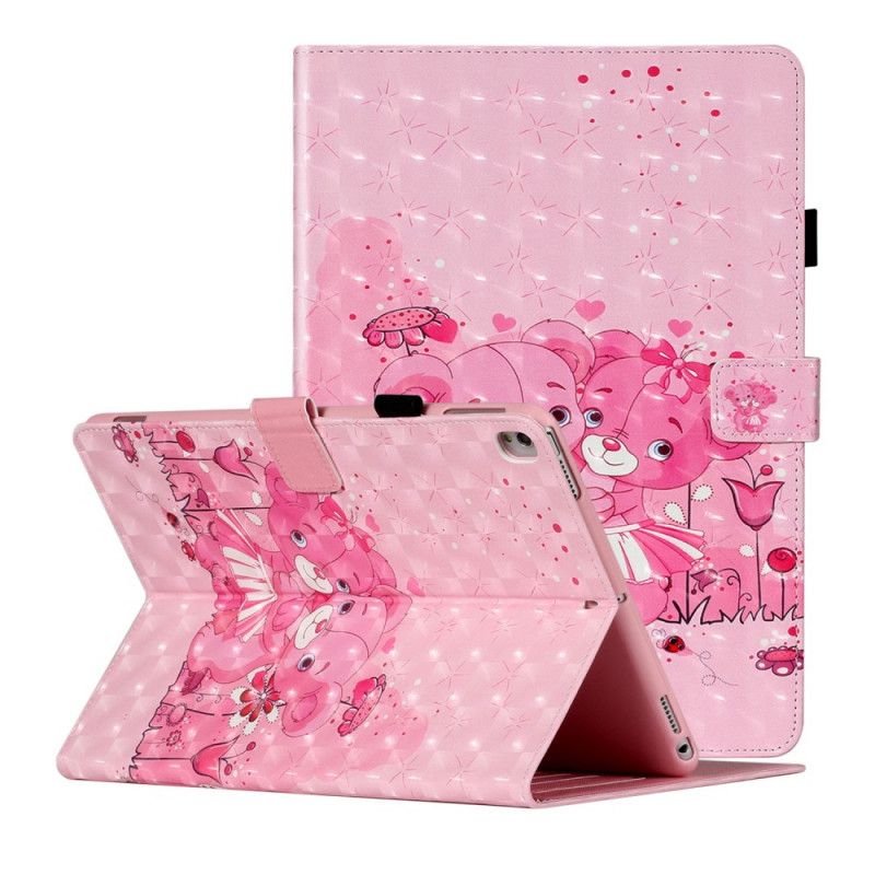 Leren Hoesje voor iPad 10.2" (2019) (2020) Lichtvlek Welpen