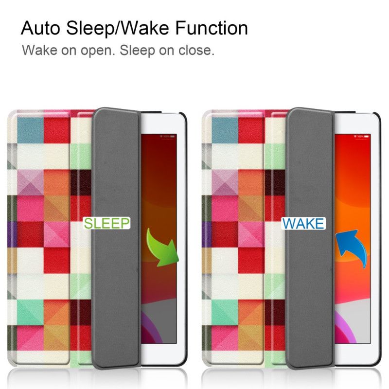 Smart Case iPad 10.2" (2019) (2020) Harlekijn Van Kunstleer