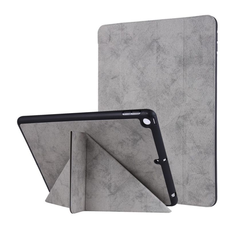 Smartcase iPad 10.2" (2019) (2020) Grijs Zwart Potloodhouder Met Leereffect