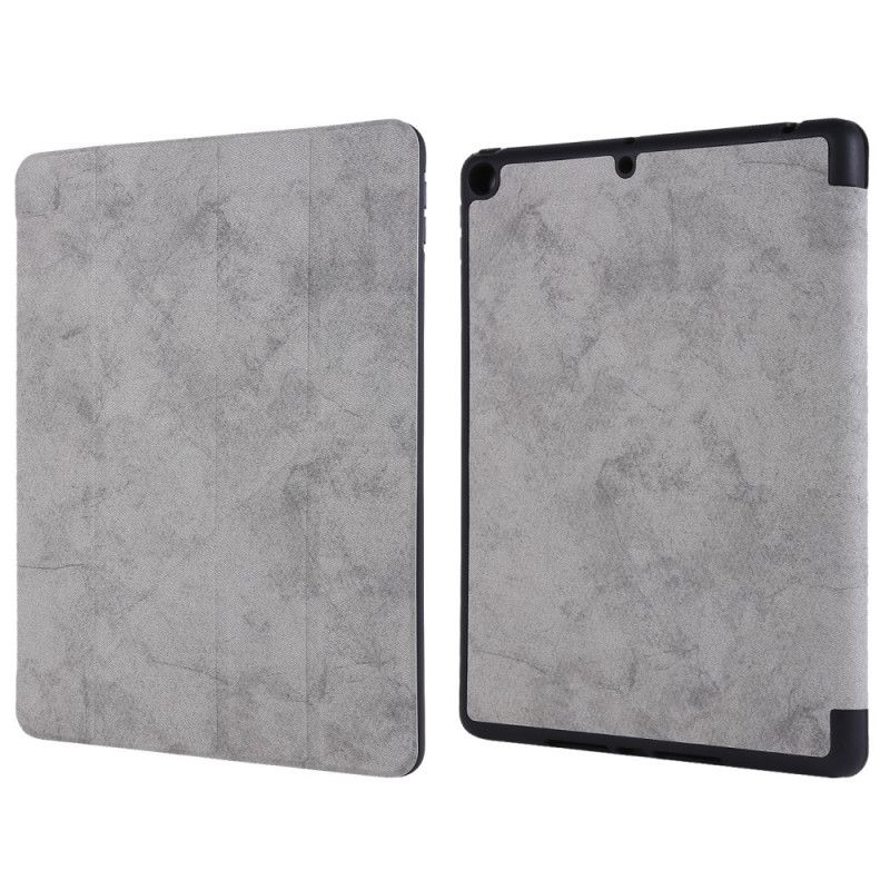 Smartcase iPad 10.2" (2019) (2020) Grijs Zwart Potloodhouder Met Leereffect