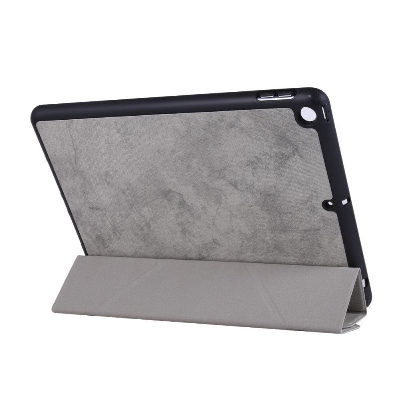 Smartcase iPad 10.2" (2019) (2020) Grijs Zwart Potloodhouder Met Leereffect