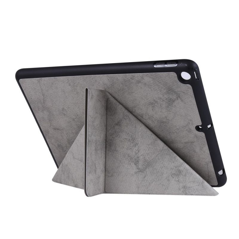 Smartcase iPad 10.2" (2019) (2020) Grijs Zwart Potloodhouder Met Leereffect