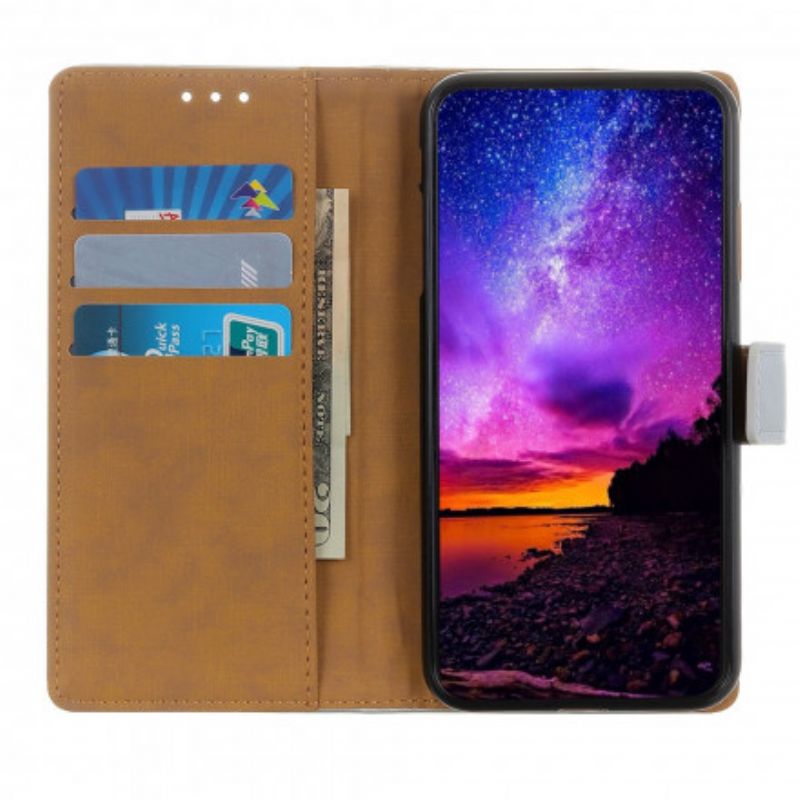 Bescherming Hoesje Oppo Reno 6 5g Effen Kunstleer