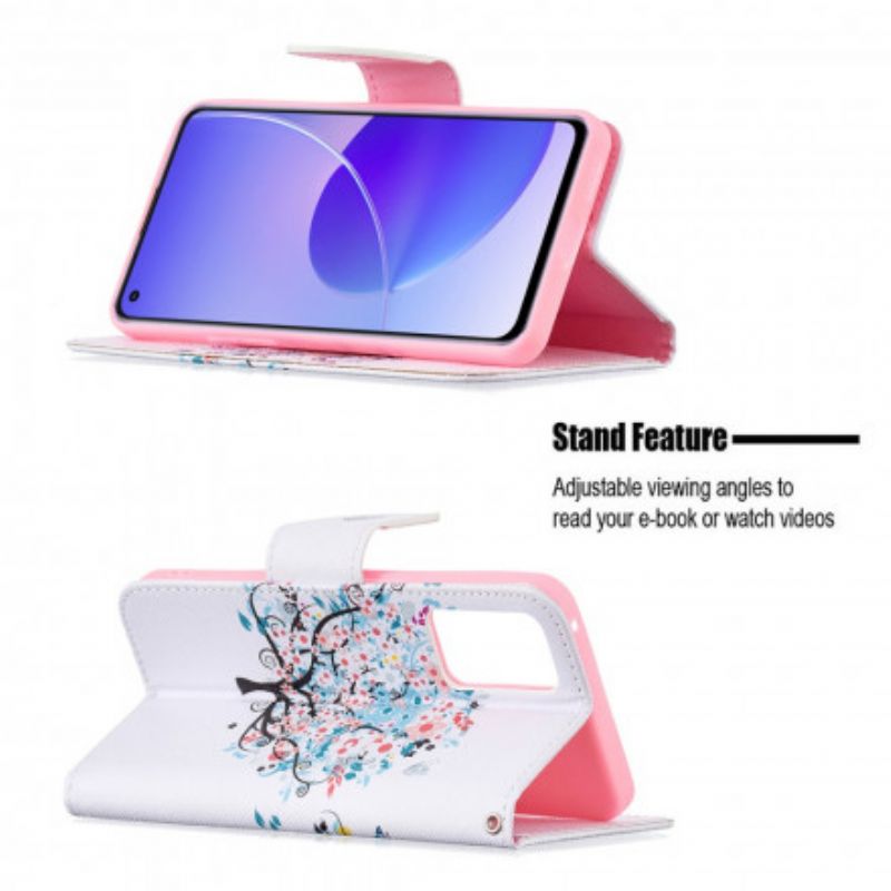 Bescherming Hoesje Oppo Reno 6 5g Gebloemde Boom
