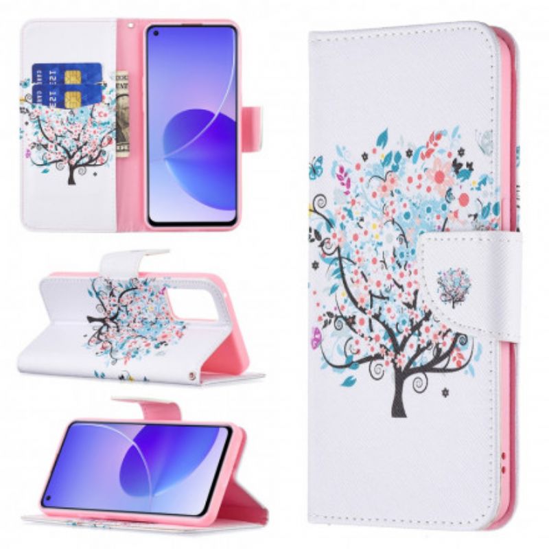 Bescherming Hoesje Oppo Reno 6 5g Gebloemde Boom