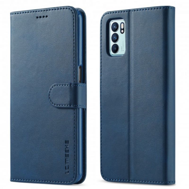 Flip Case Leren Oppo Reno 6 5g Lc.imeeke Leereffect