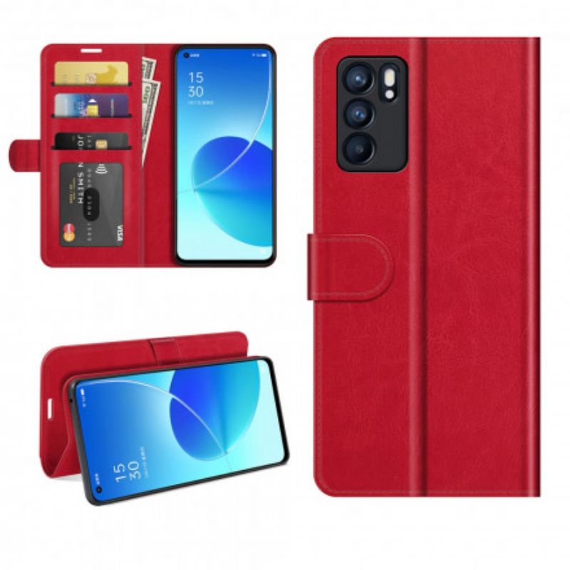 Flip Case Leren Oppo Reno 6 5g Ultra Kunstleer