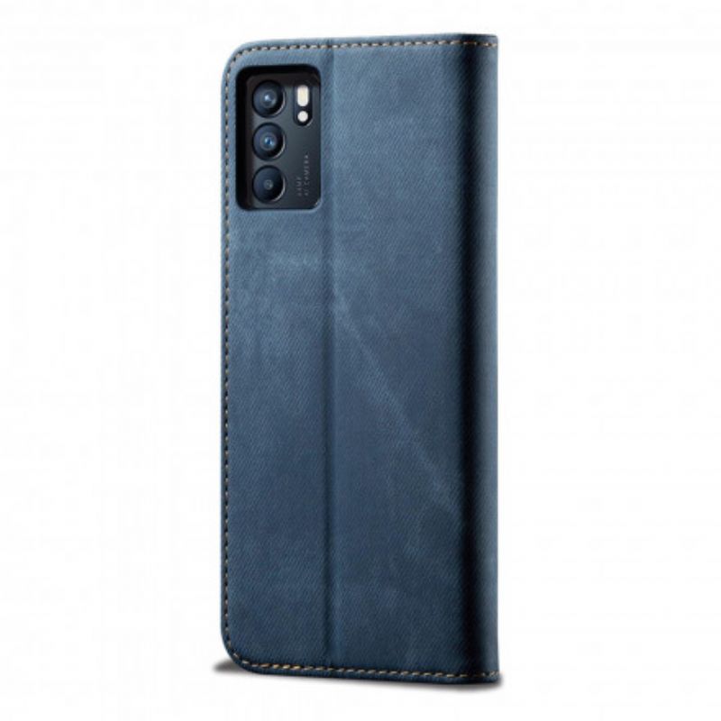Folio-hoesje Oppo Reno 6 5g Denim Stof