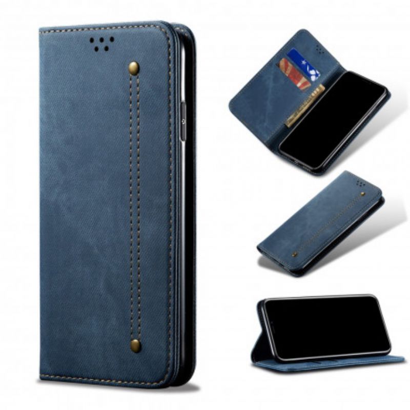 Folio-hoesje Oppo Reno 6 5g Denim Stof
