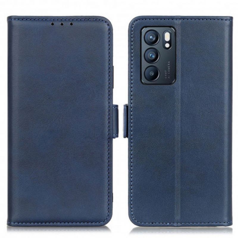 Folio-hoesje Oppo Reno 6 5g Telefoonhoesje Dubbele Klep