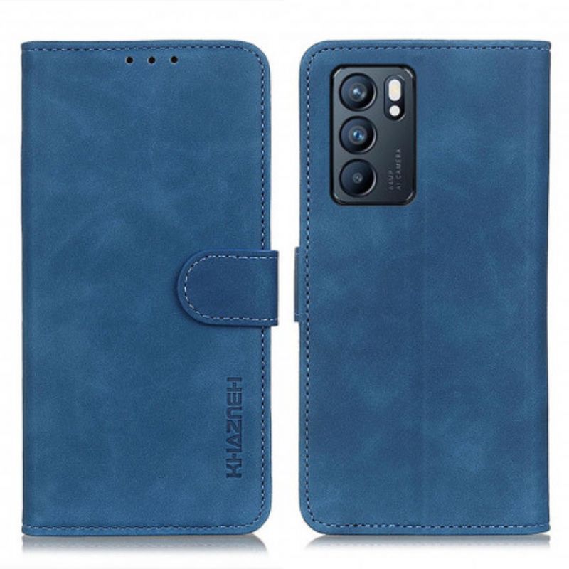 Folio-hoesje Oppo Reno 6 5g Telefoonhoesje Vintage Khazneh-leereffect