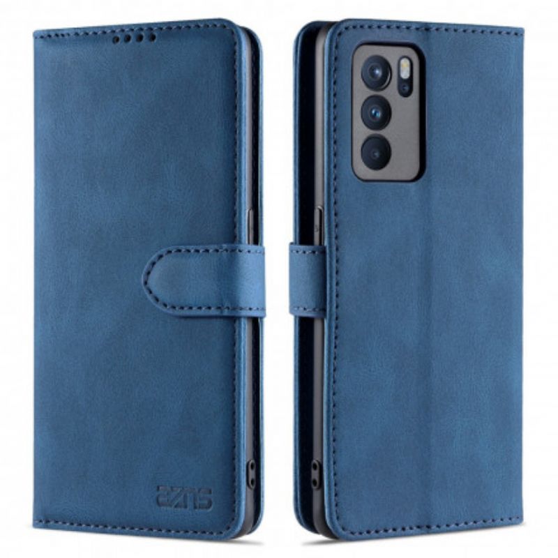 Leren Hoesje Oppo Reno 6 5g Azns Couture Met Leereffect Bescherming Hoesje