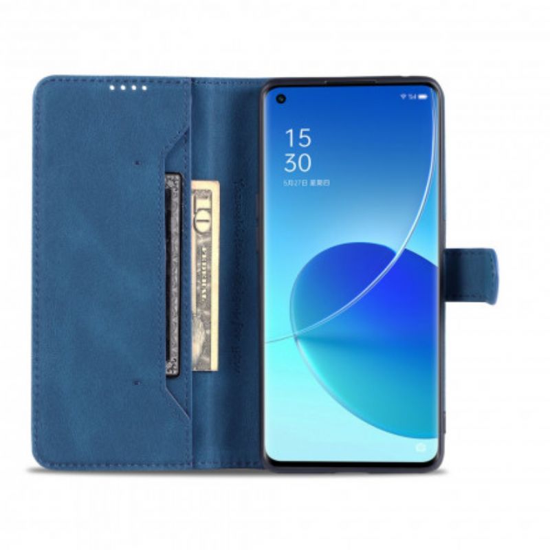 Leren Hoesje Oppo Reno 6 5g Azns Couture Met Leereffect Bescherming Hoesje