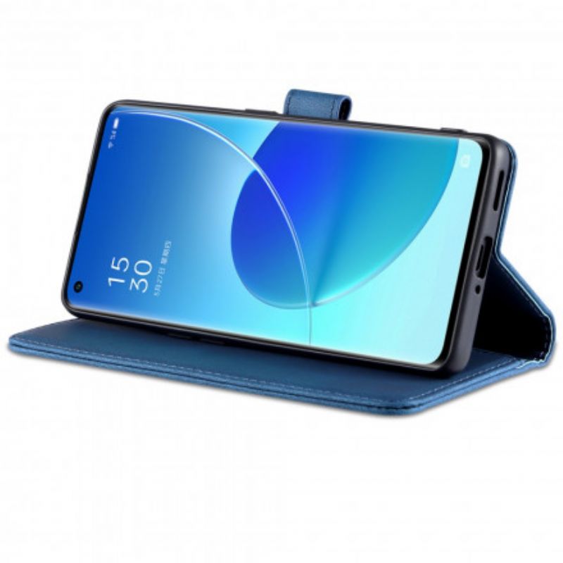 Leren Hoesje Oppo Reno 6 5g Azns Couture Met Leereffect Bescherming Hoesje
