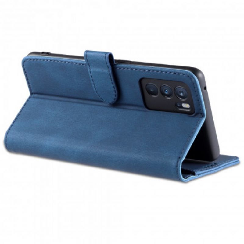 Leren Hoesje Oppo Reno 6 5g Azns Couture Met Leereffect Bescherming Hoesje